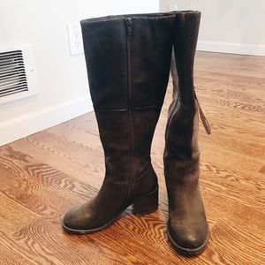 Antsy Brown Zip Up Riding Boots